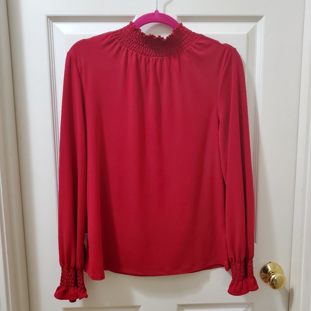 Adrianna Papell mock neck blouse (size small)